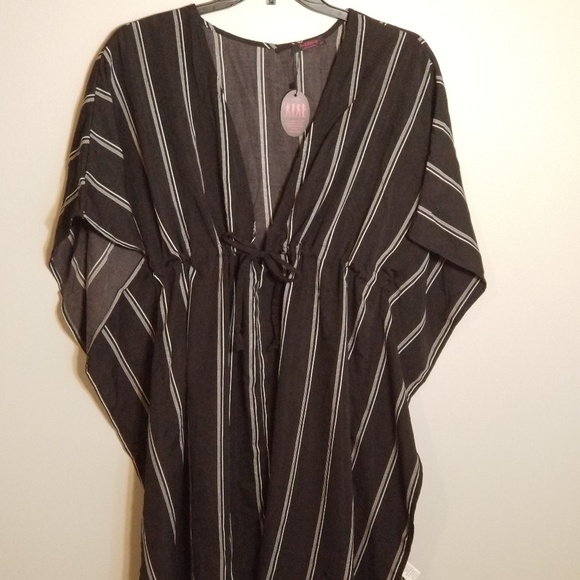 Other - Black & White Stripped Swimsuit Cover